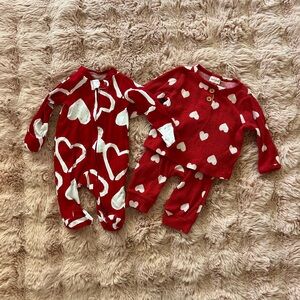 Carter's Red and White Heart Matching Set